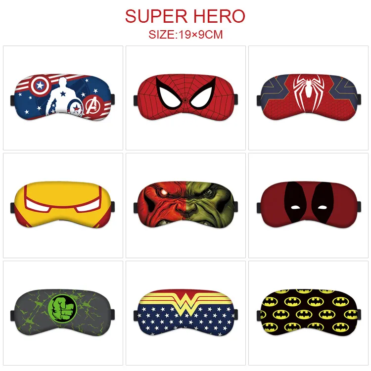 Marvel Superhero Inspired Sleep Mask – Deadpool & Iron Man 3D Molded Eye Mask with Breathable Fabric for Light Blocking & Comfort